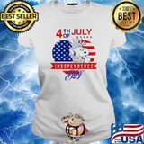 4th of July independence day snoopy america flag s Ladies tee