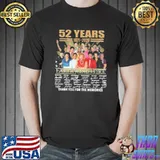 52 years 1971-2023 Earth Wind and fire thank you for the memories signatures shirt