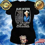 Alan Jackson Favorite songs drive 40 years 1983-2023 thank you for the memories s Ladies tee