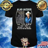 Alan Jackson Favorite songs drive 40 years 1983-2023 thank you for the memories shirt