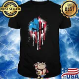 American Punisher skull flag Shirt