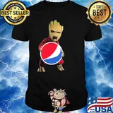 Baby Groot hug Pepsi shirt