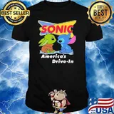 Baby yoda and stitch America's drive in SONIC DRIVE-IN shirt