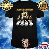 Boston Bruins Walking Abbey Road signatures shirt