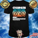 Cycopath Definition A Person Suffering From Chronic Bike Vintage Mountain Cycle T-Shirt