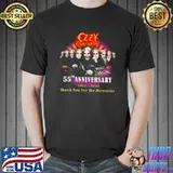 Czy czarne 55th anniversary 1967 2022 thank you for the memories signatures shirt