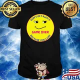Don't Get Salty Gaming Sore Loser Gamer Life Humor Emoji In Blue T-Shirt