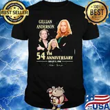 Gillian Anderson 54th anniversary august 9,1968 signature shirt