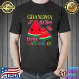 Grandma Of The Little Watermelon Matching Birthday T-Shirt