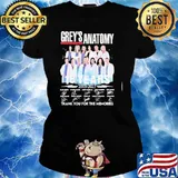 Grey's anatomy 18 years 2005-2023 thank you for the memories signatures s Ladies tee