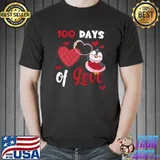 Happy days of school 100 days of love cute penguin T-Shirt