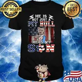 He Is Not Just A Pitbull He Is Pitbull Tattooed I Love Dad Flag Us TattooT-Shirt