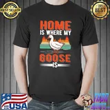 Home Is Where My Goose Geese Vintage Sunset T-Shirt