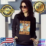 If I'm Drunk It's My Camping Friend'S Fault Funny Camping retro s Hoodie