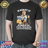 In memory of november 30,2013 Paul Walker thank you for the memories Fast and Furious shirt