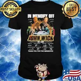 In memory off John Wick 2014-2023 thank you for the memories signatures shirt