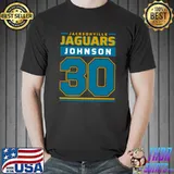 Jacksonville Jaguarsss Johnson 30 Edition Varsity 2 T-Shirt