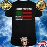 Juneteenth breaking every chain since 1865 american flag T-Shirt