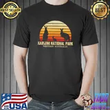 Karijini National Park Western Australia Kangaroo Vintage Sunset T-Shirt