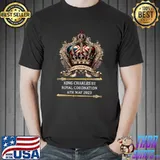 King charles III royal coronation 6th may 2023 crown us flag T-Shirt