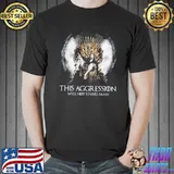 Lebowski Iron Throne This aggression will not stand man shirt