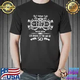 Limited edition life begins at 50 years 1973 birthday sayings T-Shirt
