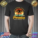 Los Angeles County Shred Paradise Santa Monica Palm Tree Vintage T-Shirt
