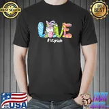 Love Easter 1st Grade Gnomes Teacher Happy Easter Day T-Shirt