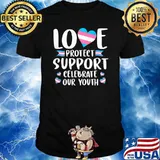Love Protect Support Celebrate Our Youth Trans Pride Month T-Shirt