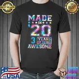 Made In 2020 3 Years Of Being Awesome 3 Year Old 3rd Birthday Stars Tye Die T-Shirt