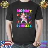 Mommy Of The Birthday Princess Unicorn Dabbing Balloon T-Shirt