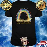 Music is the rainbow that brings colors to our lives rainbow retro T-Shirt