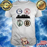 New England Patriots Boston Red Sox Boston Celtics and Boston Bruins massachusetts 2023 city sport shirt