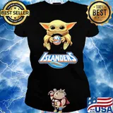 NHL Hockey New York Islanders Star Wars Baby Yoda sport Shirt Ladies tee