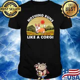 Nothing Runs Like Tricolor Corgi Mountain Sunset Lover T-Shirt