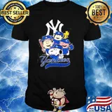 Peanuts Snoopy MLB New York Yankees woodstocks shirt
