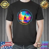 Playa los Cuadritos Dominican Republic Boat Palm Tree Watercolor T-Shirt