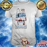 Proud to be an American since 1776 snoopy and woodstocks shirt