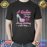 Queen was born in july happy birthday high heel diamond T-Shirt