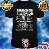 Rammstein 30th anniversary thank you for the memories signatures shirt