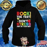 Rock The Test Don't Stress Just Do Your Best Apple And Pencil T-Shirt Hoodie