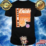 Royal new york knicks swish basketball shirt