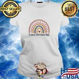 School Psychologist Rainbow Retro T-Shirt Ladies tee