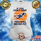Skydiving Skydiver If You Dont Jump You Will Never Fly Sunset T-Shirt Ladies tee