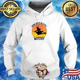 Some Days Im Extra Witchy Witch Broom Halloween Sunset T-Shirt Hoodie