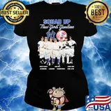 Squad up New York Yankees Mickey Mantle Babe Ruth signatures s Ladies tee