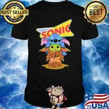 Stitch and baby yoda sonic shirt