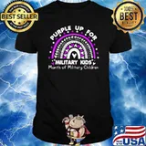 The Month Of The Military Child Purple Up For Military Rainbow T-Shirt