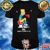 The Simpsons toilet Kansas city Chief Eagles New York Giants oh what a relief it is shirt