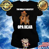 The World's Greatest Papa Bear Bear Autism T-Shirt Ladies tee